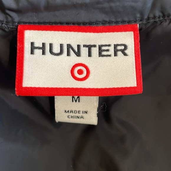 Hunter x Target Black Sleeveless Windbreaker Full Zip Hooded Dress Size Medium - Picture 16 of 16